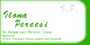 ilona perecsi business card